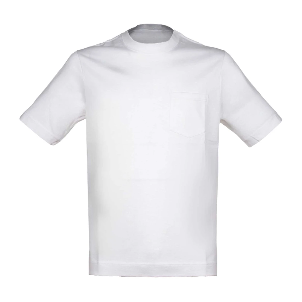 Circolo 1901 Witte Optische Jersey Zak T-shirt White Heren