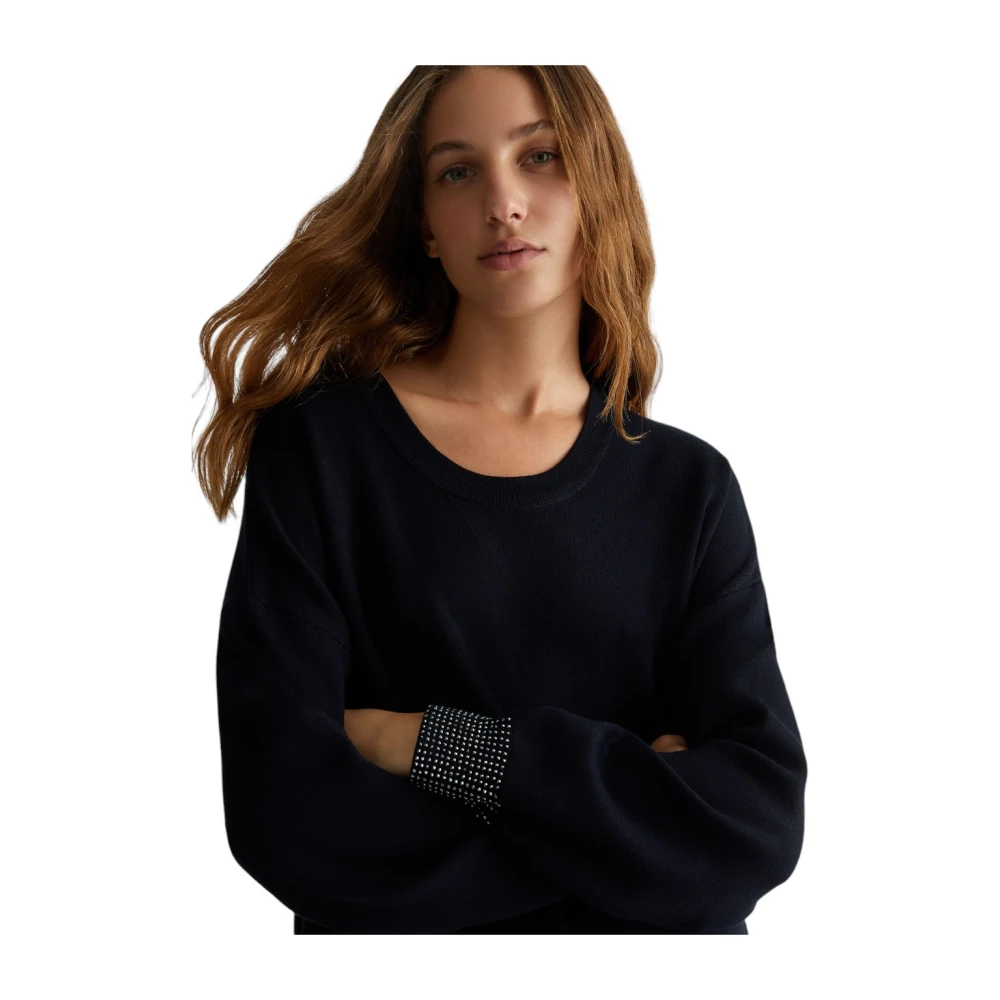 Liu Jo Stijlvolle Gebreide Top Black Dames