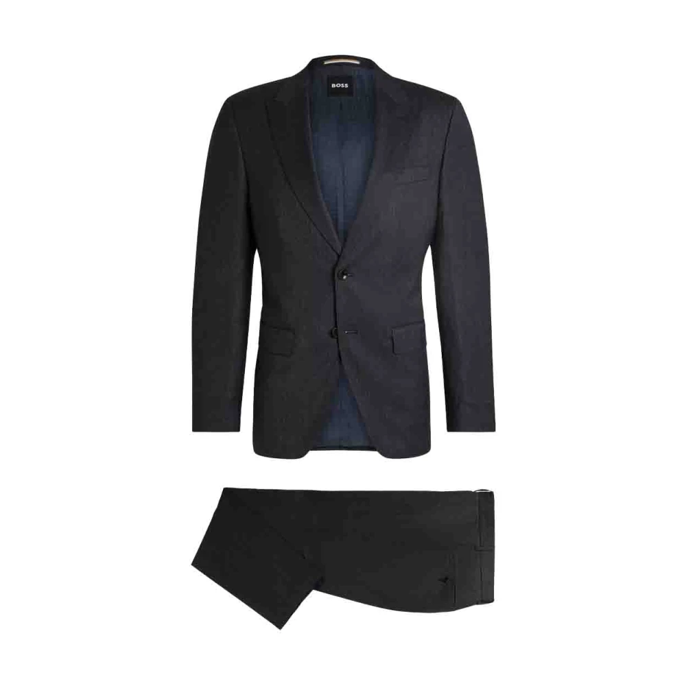 Hugo Boss Slim Fit Wollen Pak Blue Heren
