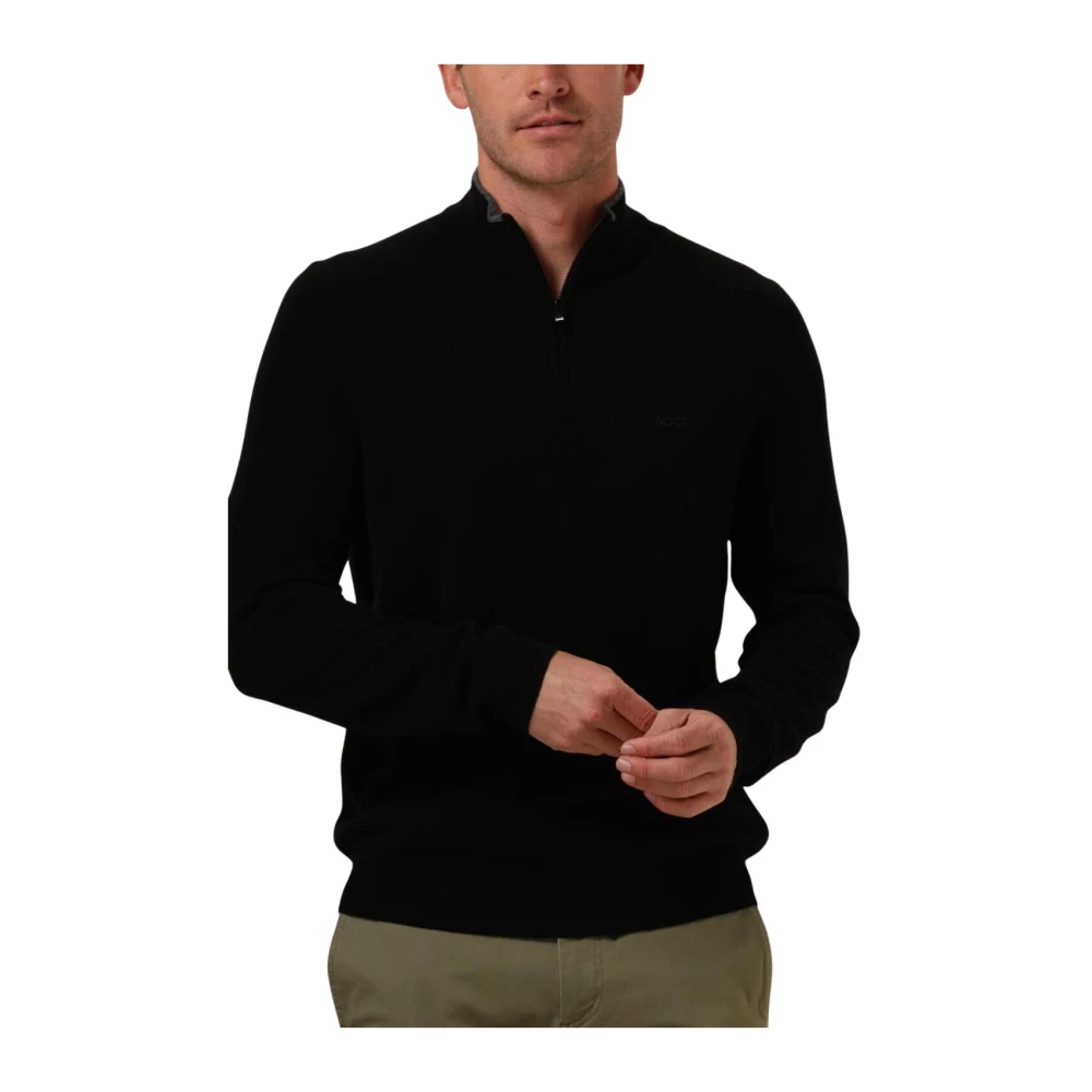 Boss Black Stijlvolle Zwarte Trui Emarlo Black Heren