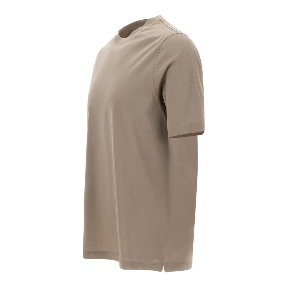 Filippo De Laurentiis Supima Katoenen T-shirt Duif Grijs Beige Heren
