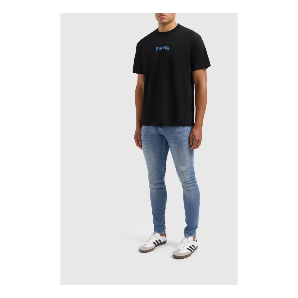 Pure Path Observatory T-shirt met digitale print Black Heren