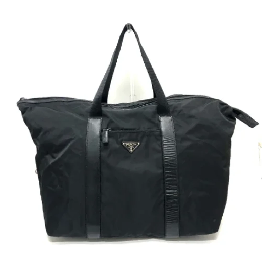 Prada Vintage Pre-owned Leather handbags Black Dames