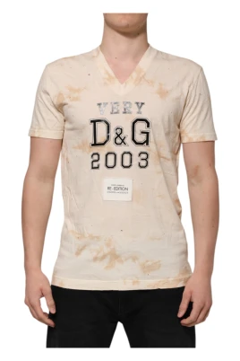 Logo Print Kortärmad V-ringad T-shirt