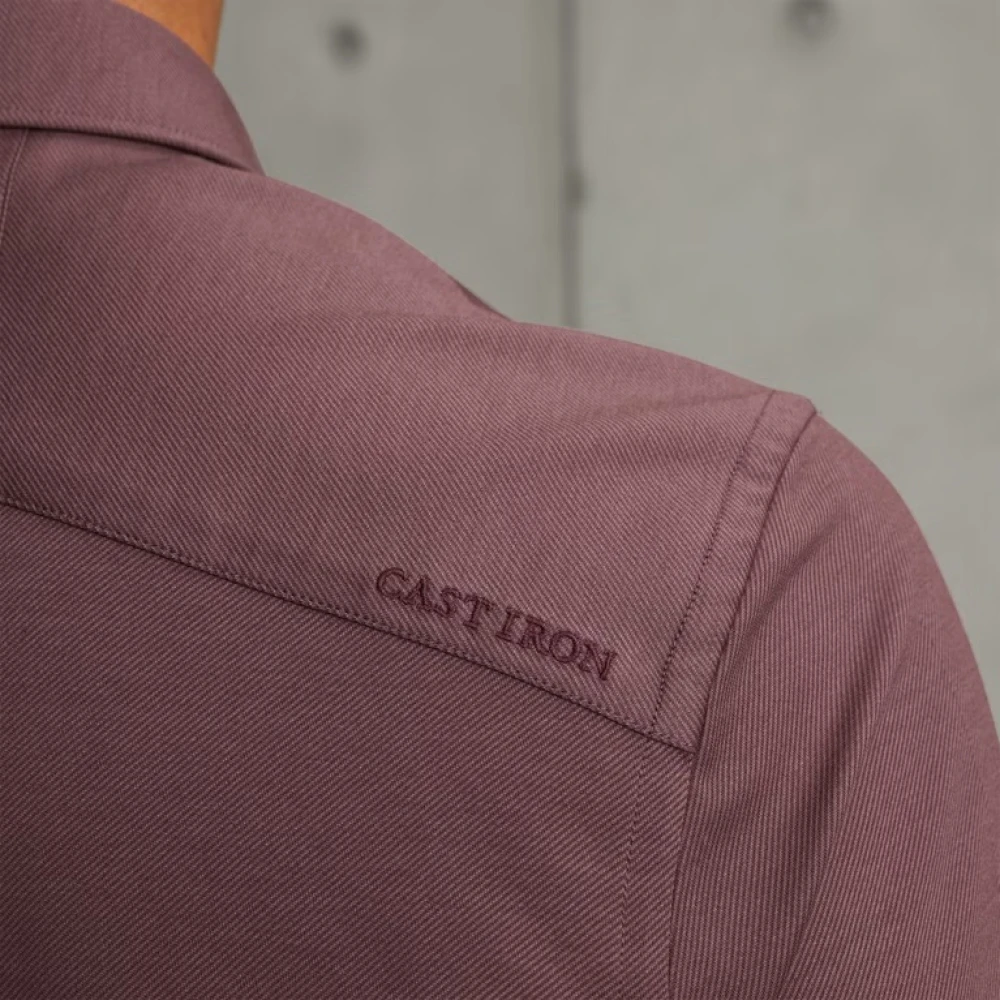 Cast Iron Twill Jersey 2 Tone Overhemd Brown Heren