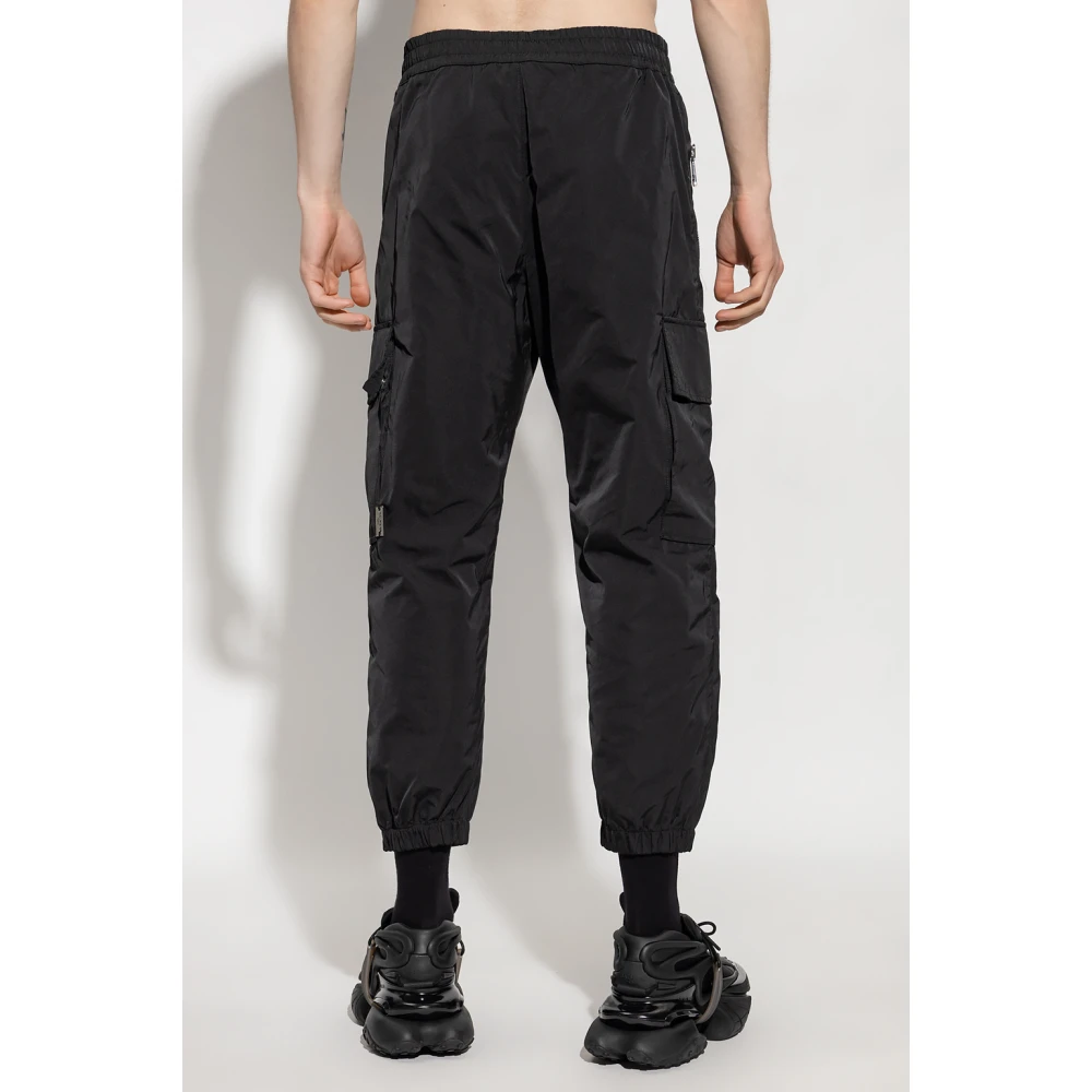 Balmain Zwarte Cargo Joggingbroek Black Heren