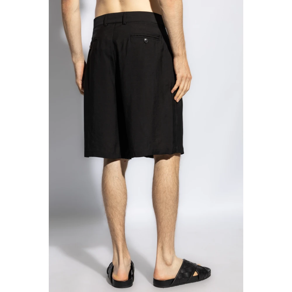 Giorgio Armani Geplooide shorts Black Heren