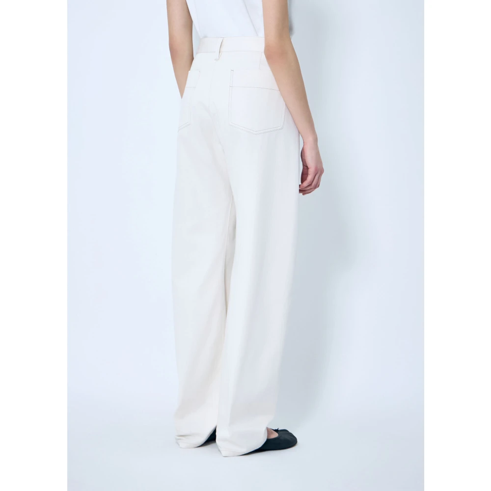 Lemaire Gedraaide Straight-Leg Broek Beige Dames