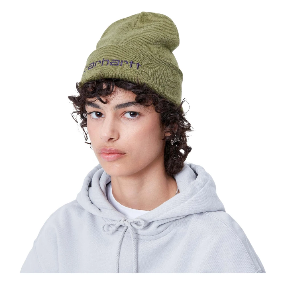 Carhartt WIP Script wollen muts Green Heren