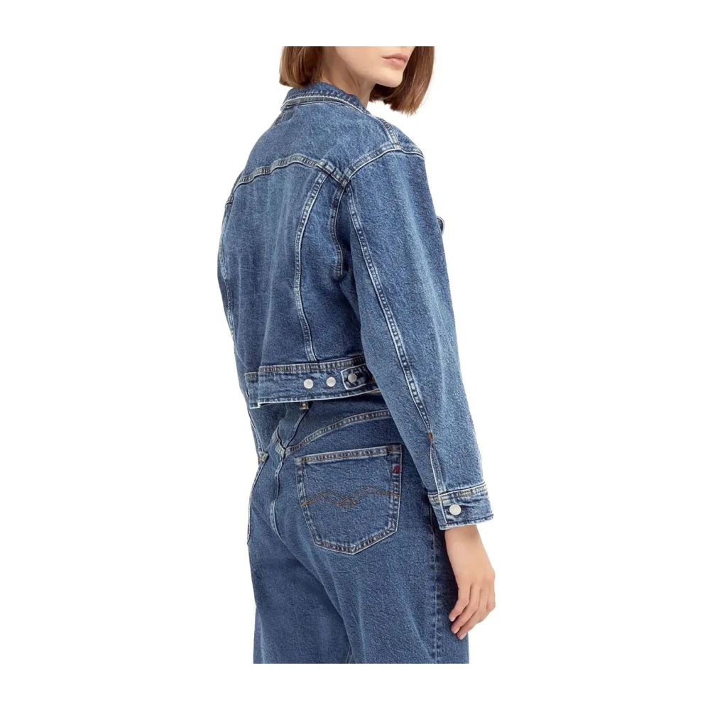 Replay Vintage Stone Wash Denim Jas Blue Dames