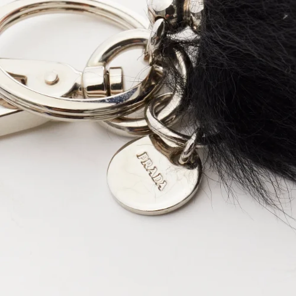 Prada Vintage Pre-owned Fur key-holders Black Dames