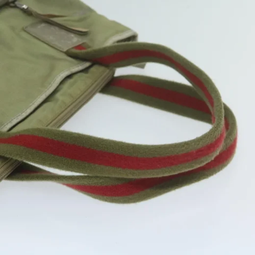 Gucci Vintage Pre-owned Canvas totes Green Dames