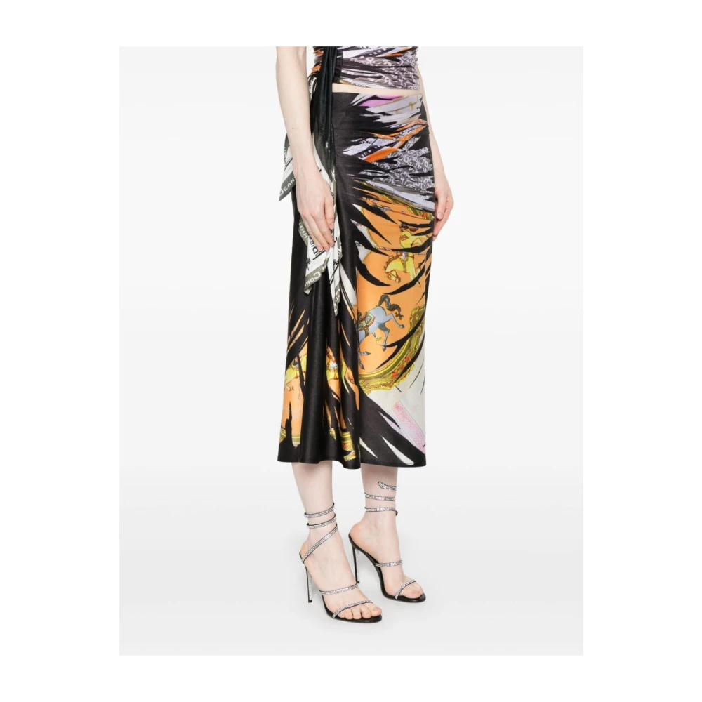 Diesel Gerimpelde MultiColour Rok met Zijstrik Multicolor Dames