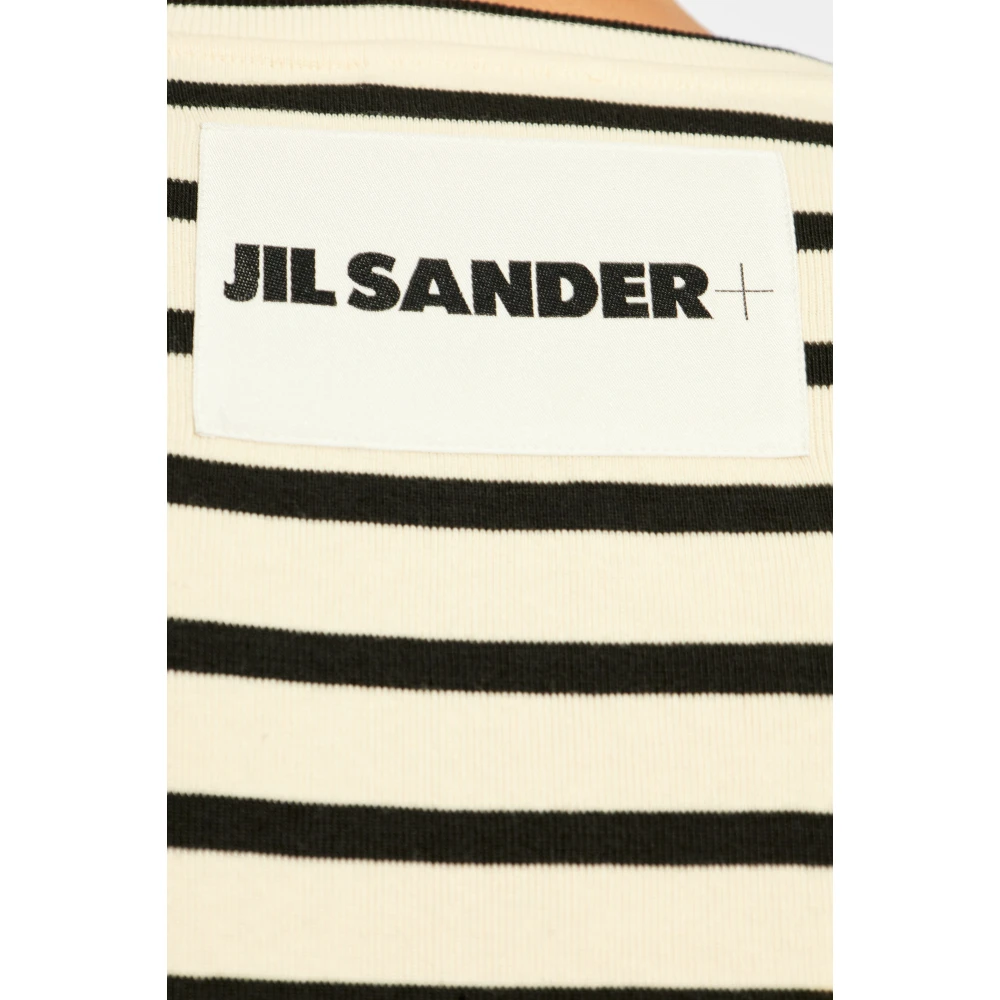 Jil Sander T-shirt met gestreept patroon Beige Heren