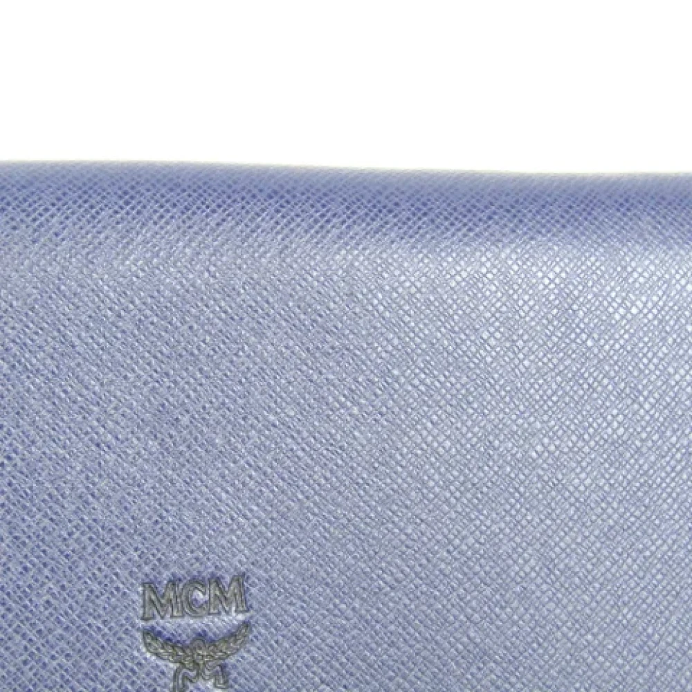 MCM Pre-owned Leather wallets Blue Dames