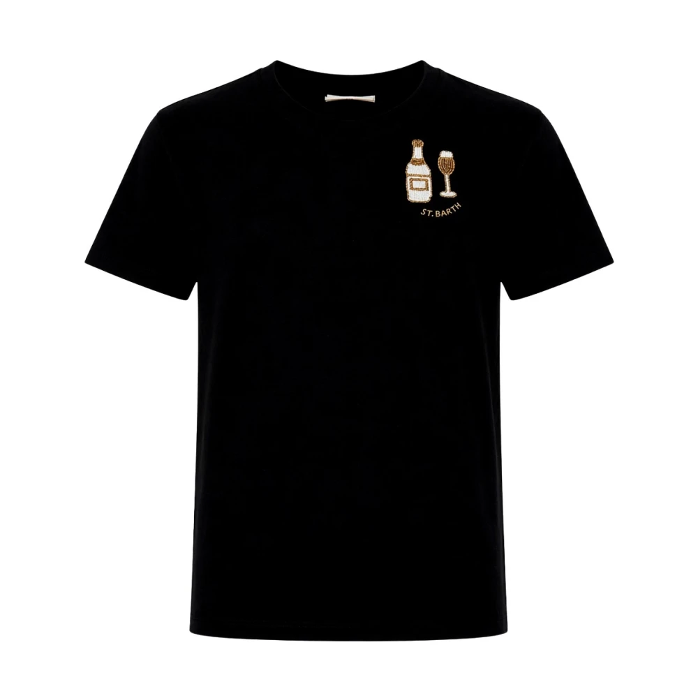 Mc2 Saint Barth Black T-Shirts, Female, L, Emilie T-Shirt
