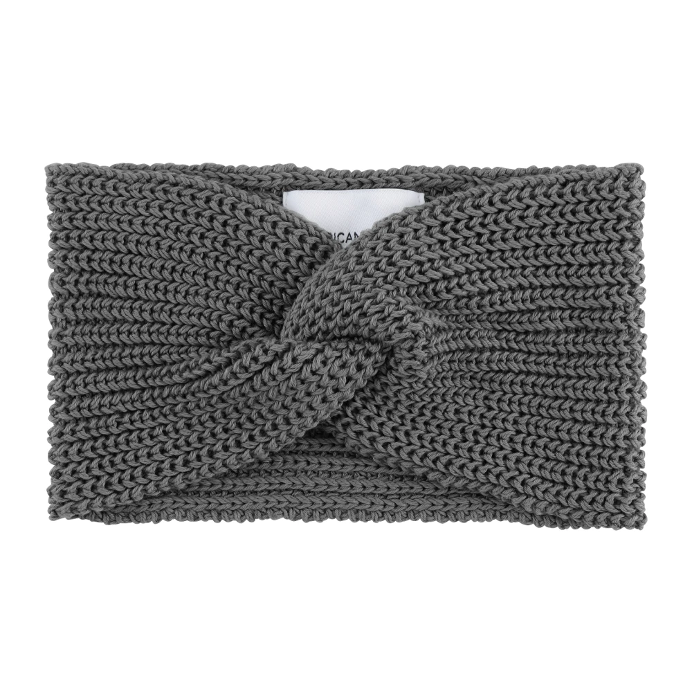 American Dreams Katoenen Gedraaide Haarband Grafiet Gray Dames