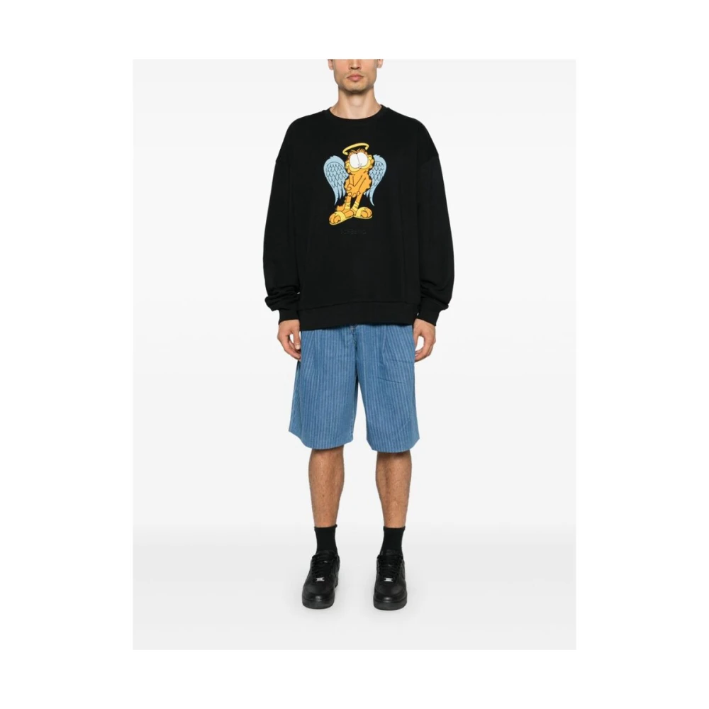 Iceberg Zwarte Garfield Print Sweatshirt Black Heren