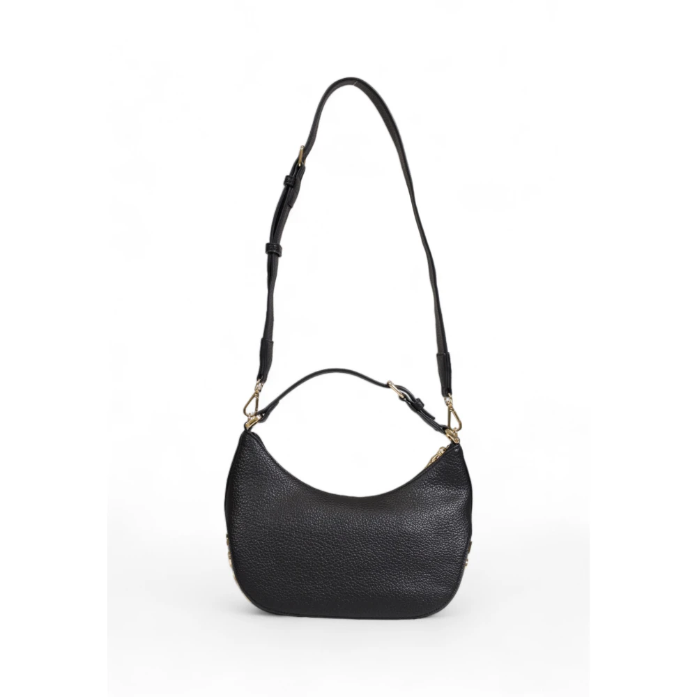 Love Moschino Zwarte Eenvoudige Handtas met Rits Black Dames