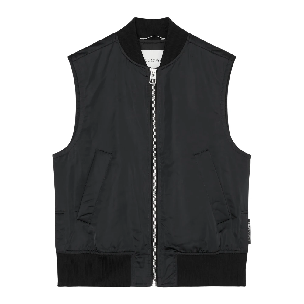 Marc O'Polo Reguliere blouson-stijl vest Black Dames