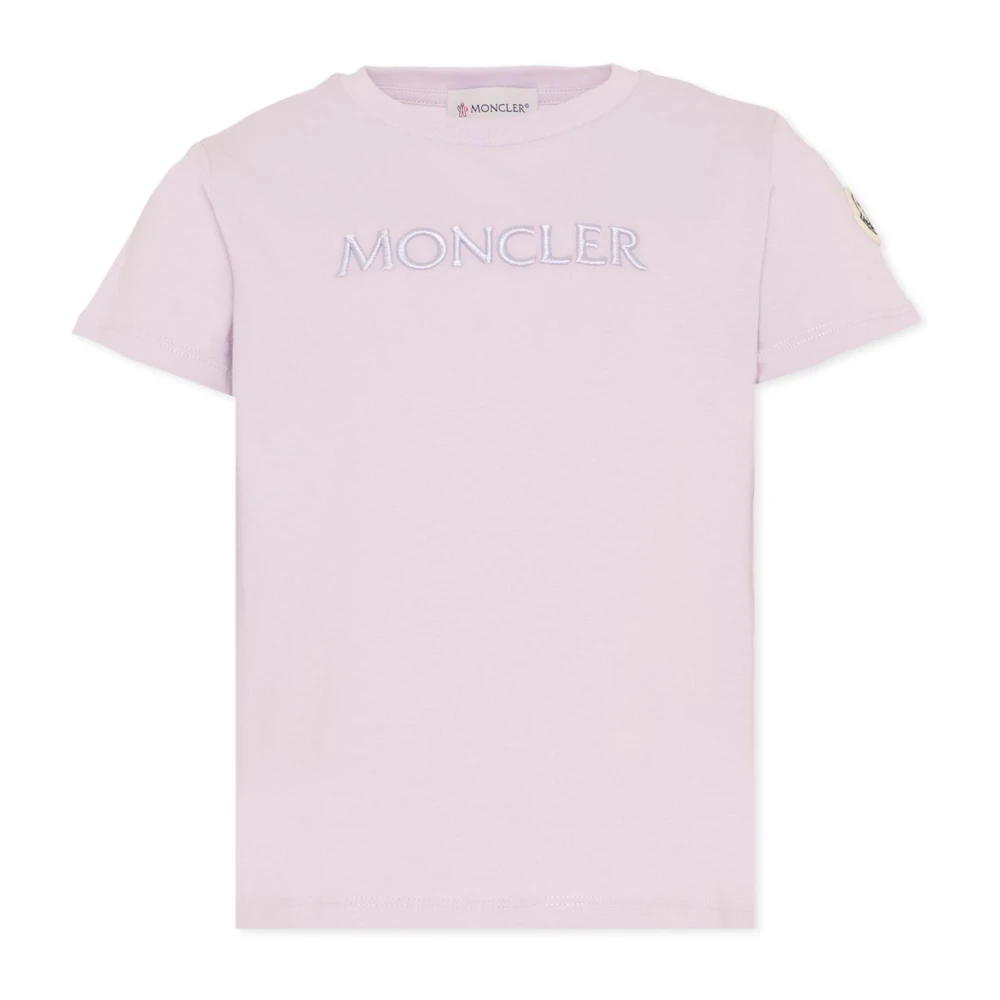 Moncler Short-Sleeve T-Shirt - Male - Kids Short Sleeve T-Shirts - Purple - 10 Y - Kids