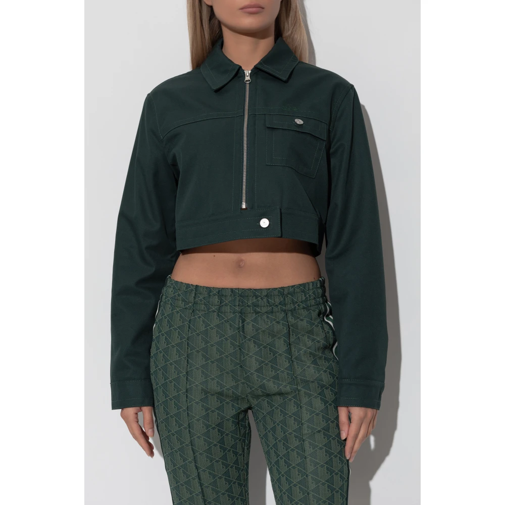 Lacoste Jas met logo Green Dames