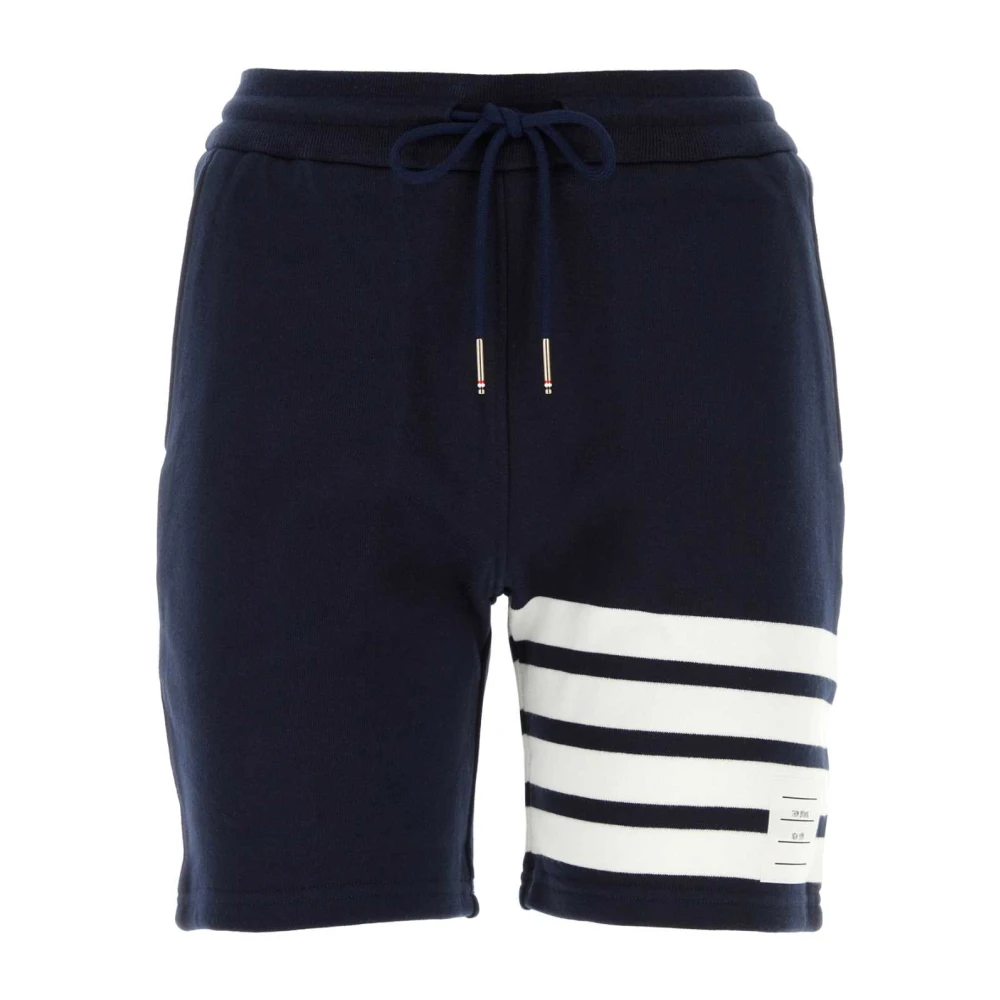 Thom Browne Stijlvolle Navy Blue Katoenen Shorts Blue Dames