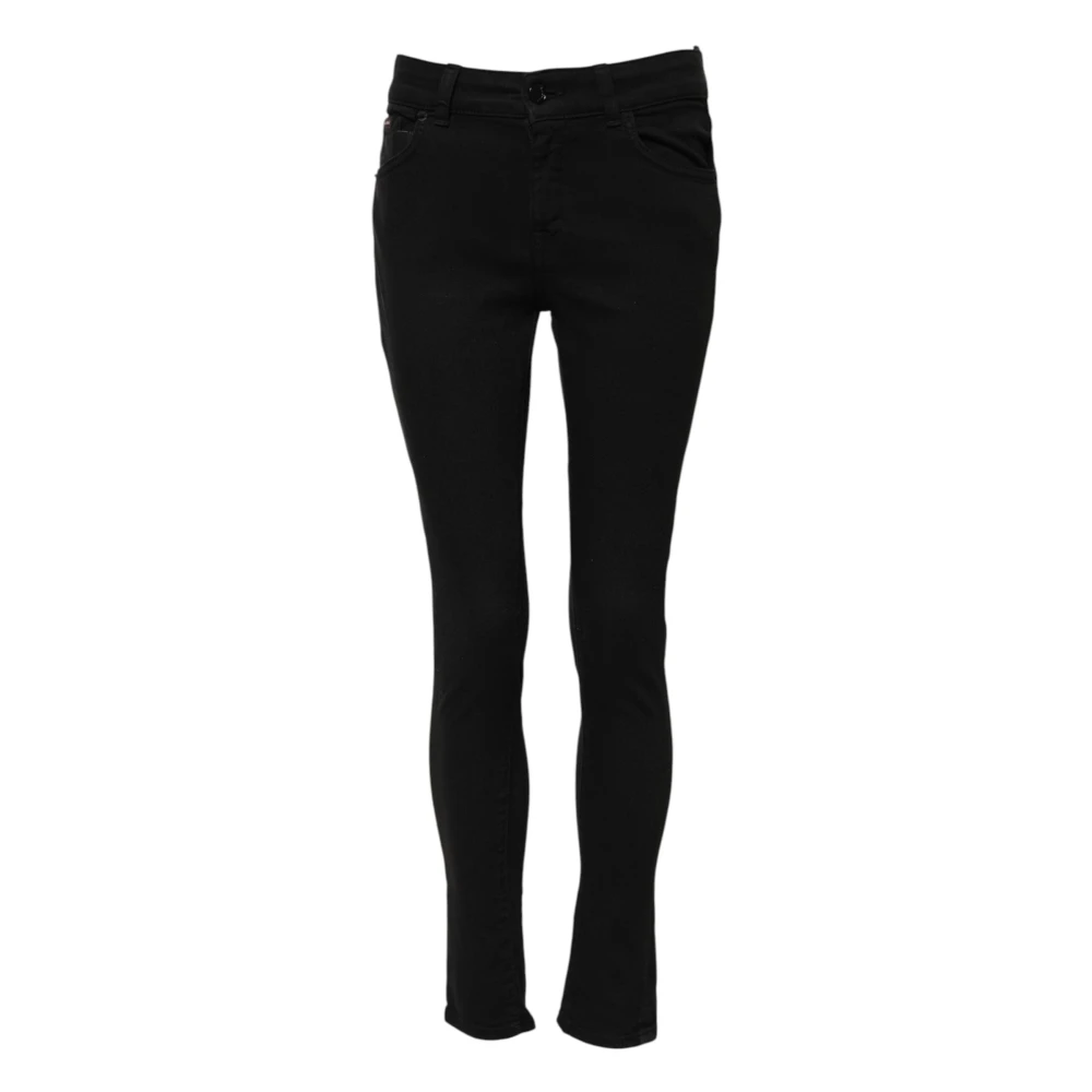 Dolce & Gabbana Women's Black Skinny Mid Waist Denim Jeans - Skinny Fit Jeans - Xs - Jeans
