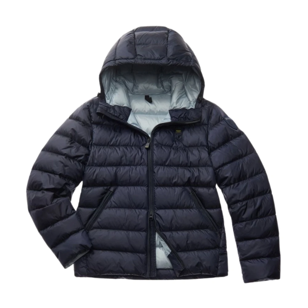 Blauer Men's Blue Down Jackets, 2XL, Horizontal Quilted Jacket