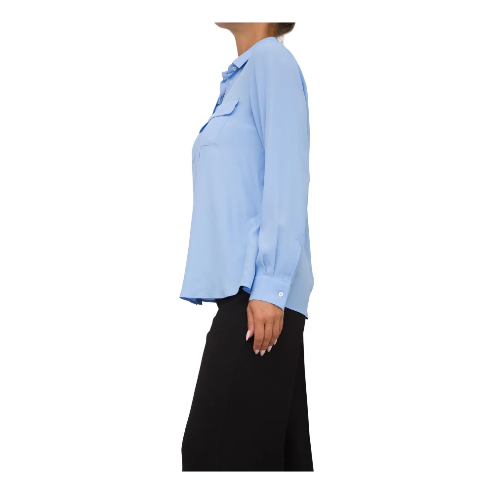 Marella Blauw Overhemd Stijlvol Ontwerp Blue Dames