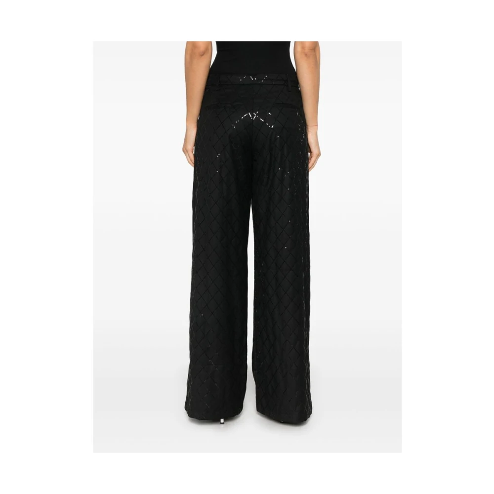 Rotate Birger Christensen Wide Leg Trousers Black Dames