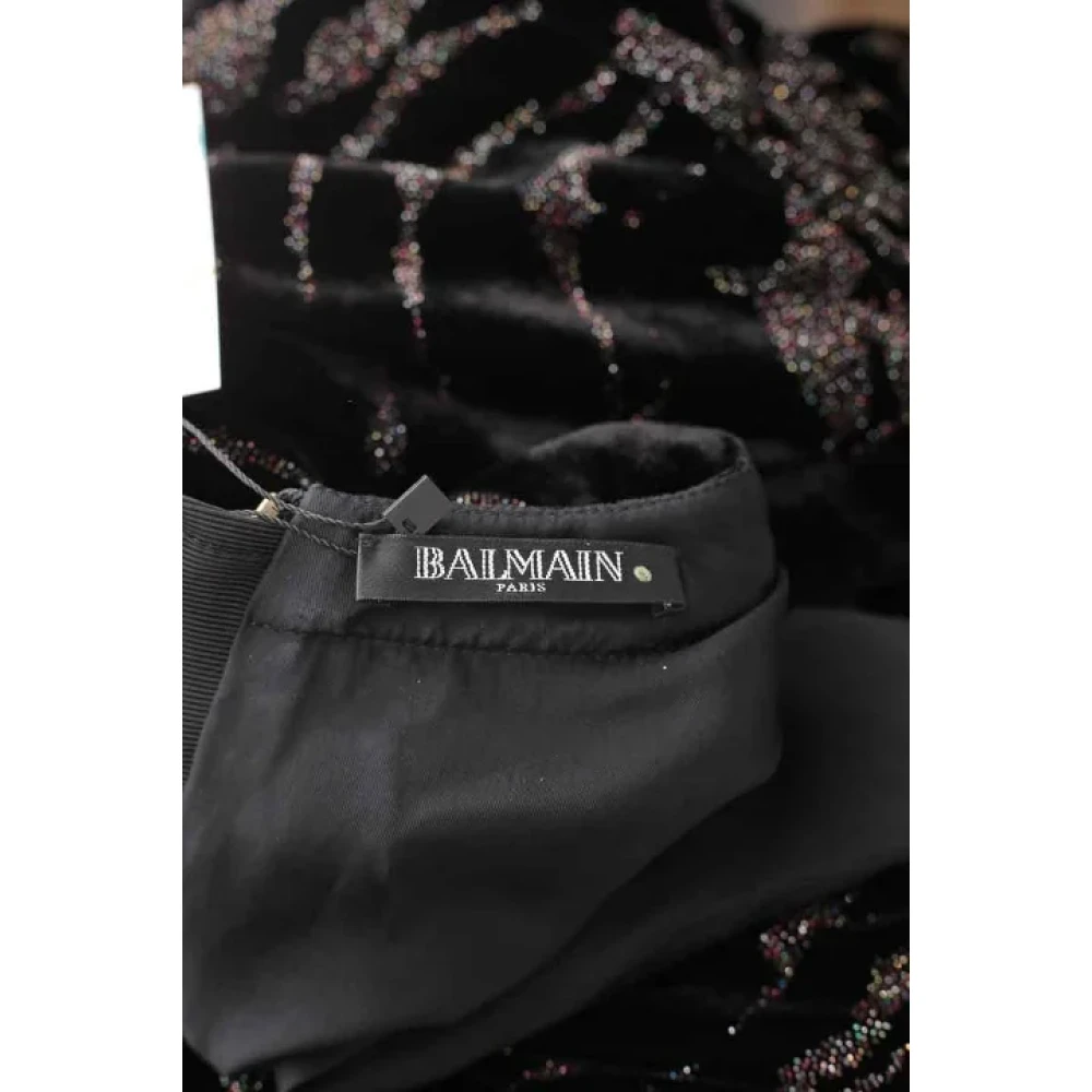 Balmain Pre-owned Velvet dresses Black Dames