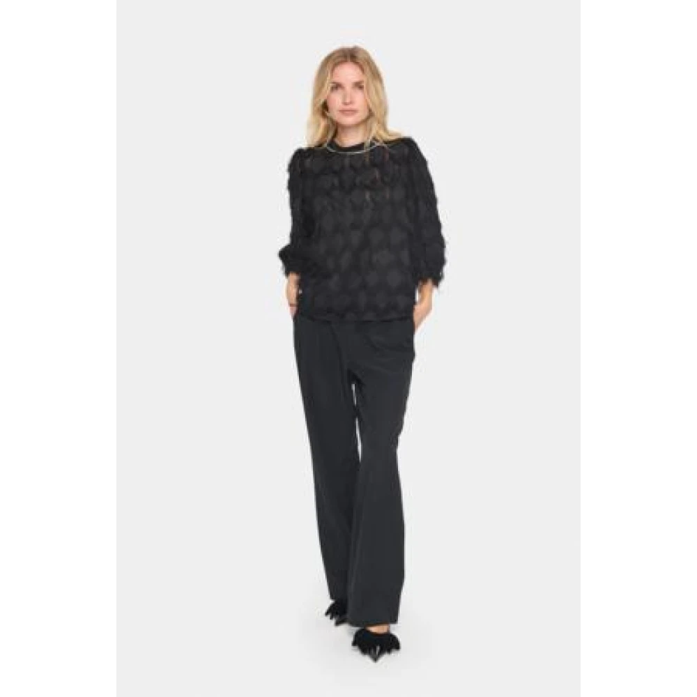 Saint Tropez Elegante Hadil Blouse Black Dames