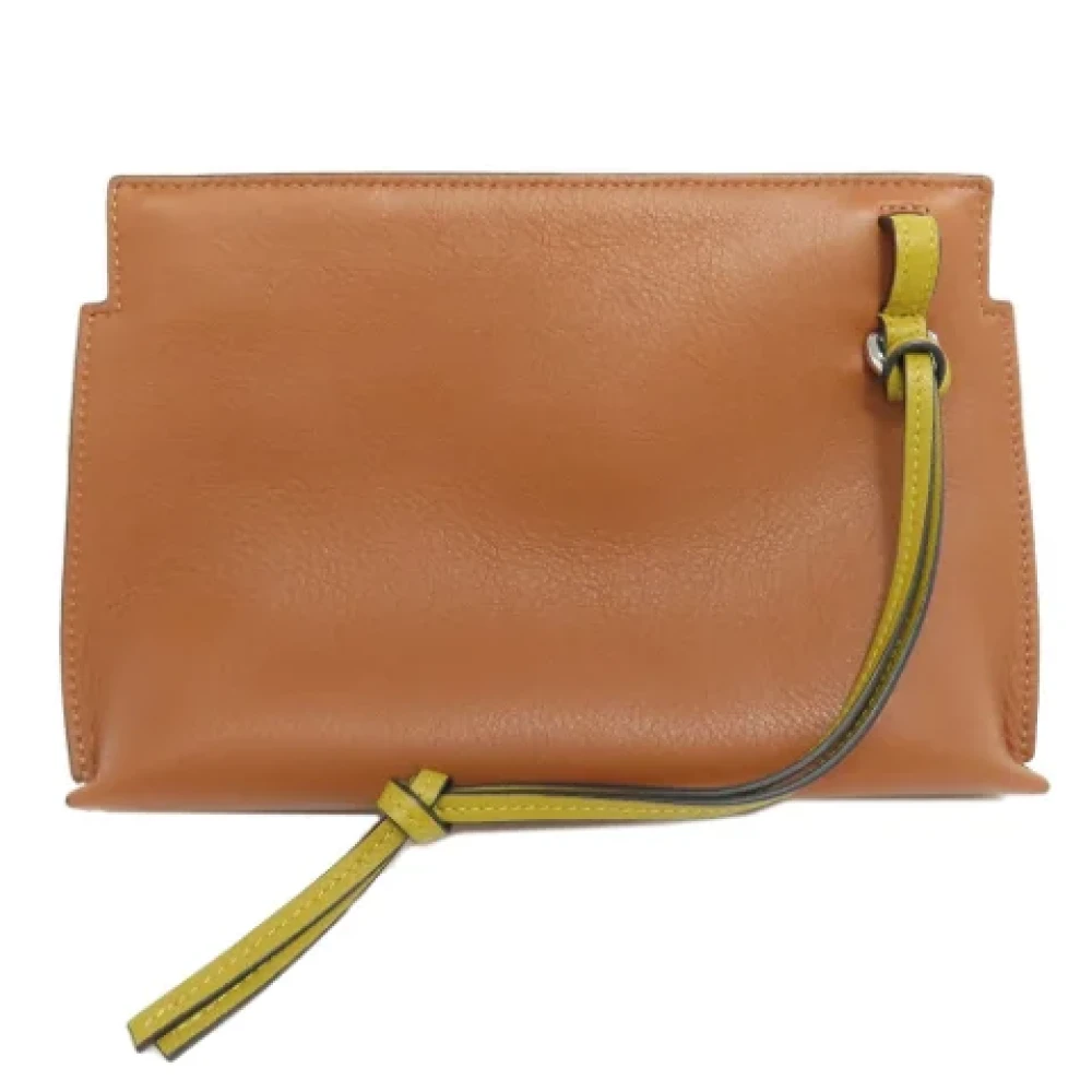 Loewe Pre-owned Leather pouches Brown Dames
