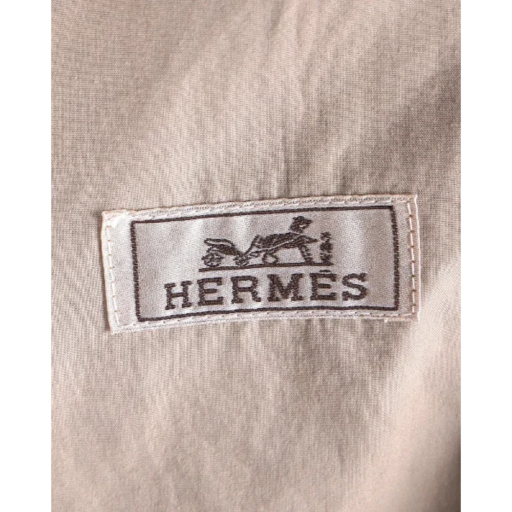 Hermès Vintage Pre-owned Cotton outerwear Brown Dames
