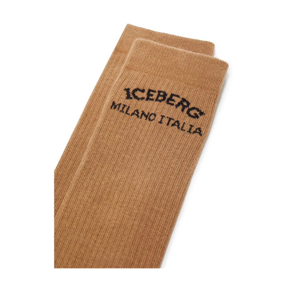 Iceberg Katoenen sokken met logo Brown Dames