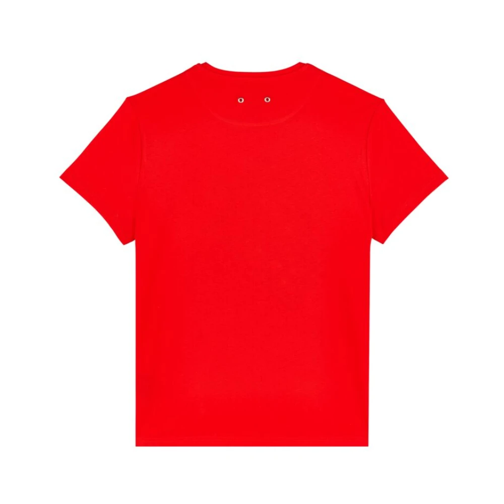Vilebrequin T-shirt gemaakt van biologisch katoen met geborduurde schildpad voor heren Red Heren