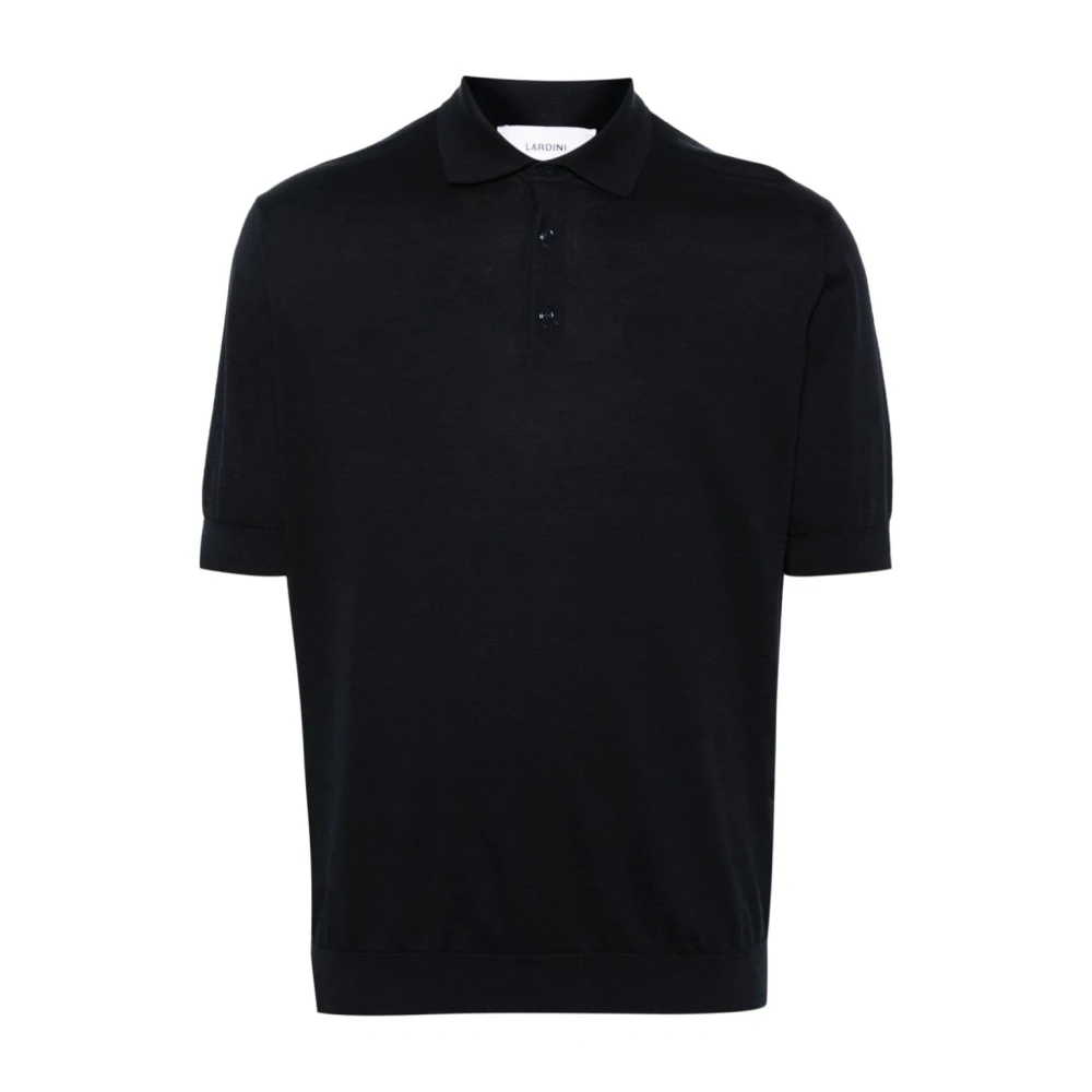 Lardini Zwart Poloshirt met Geborduurd Logo Black Heren