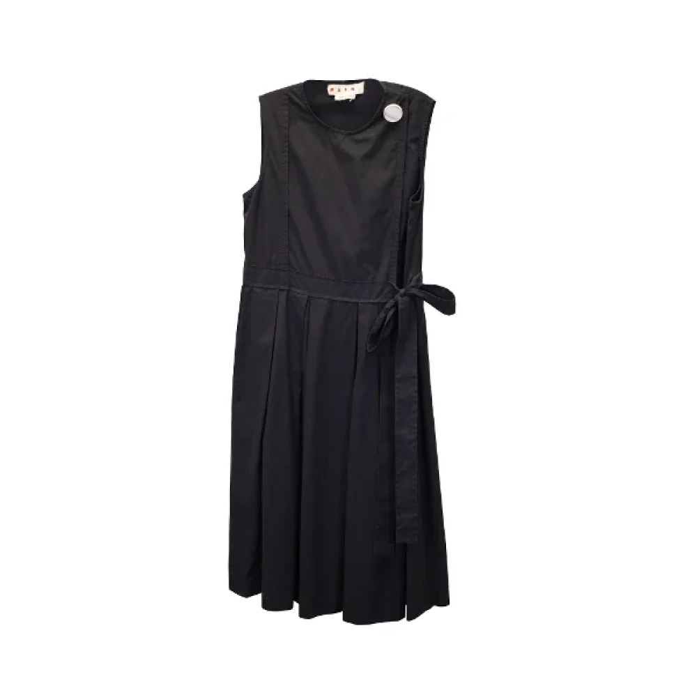 Marni Pre-owned Cotton dresses Black Dames