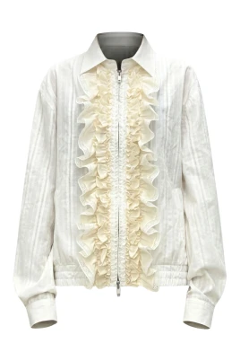 Flower Ruffle Bomber