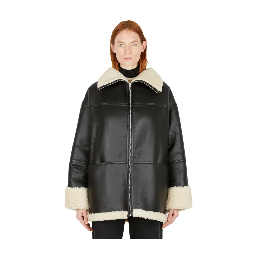 TotêMe Shearling Jacka Black, Dam