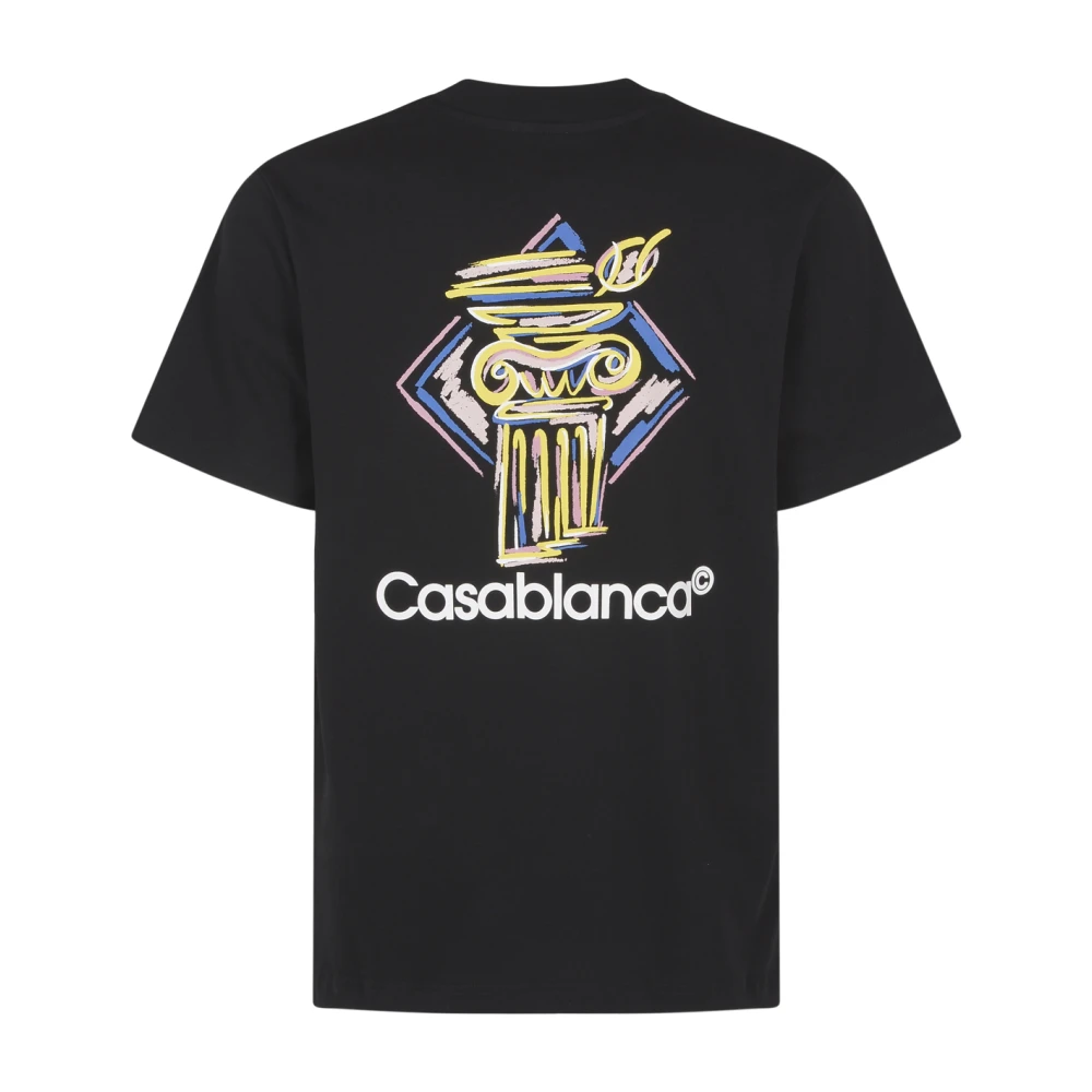 Casablanca Diamanten Kolom Bedrukt T-shirt Black Heren