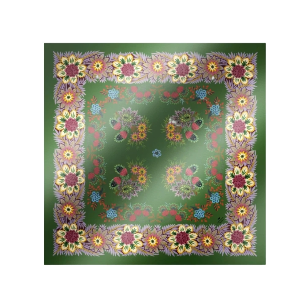Weekend Max Mara Women's Green Silk Scarves, One Size, Wkaonestonew Foulard