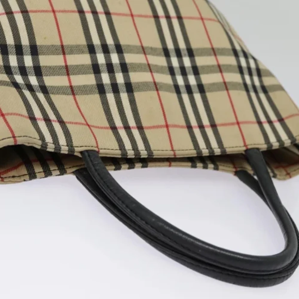 Burberry Vintage Pre-owned Canvas handbags Beige Dames