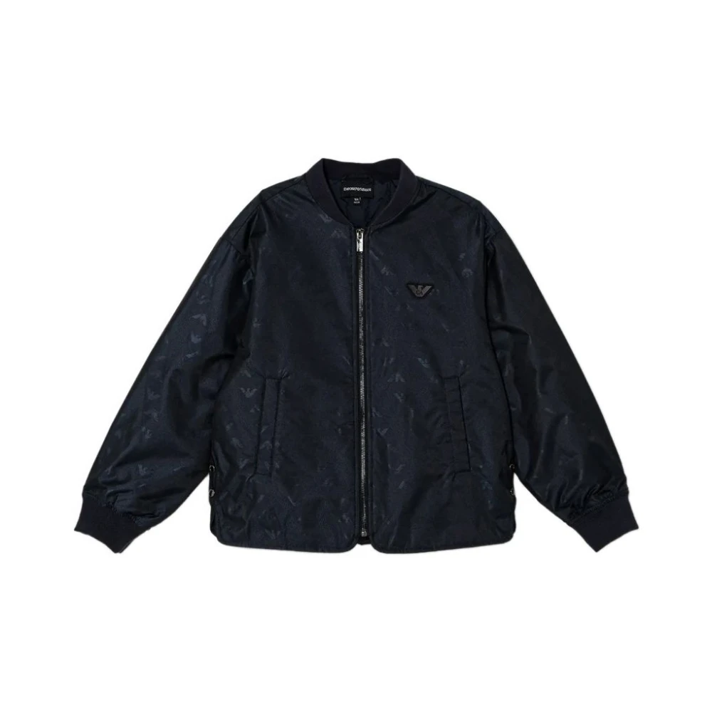Emporio Armani Boys Blue Light Jackets, 14 Y, Wool Blouson Jacket