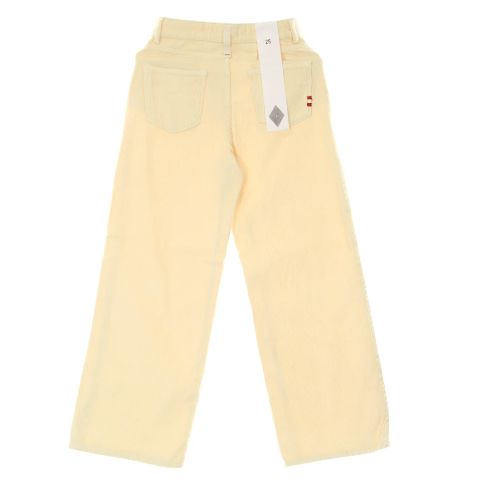 Amish Fluwelen Lange Broek met Zakken Beige Dames