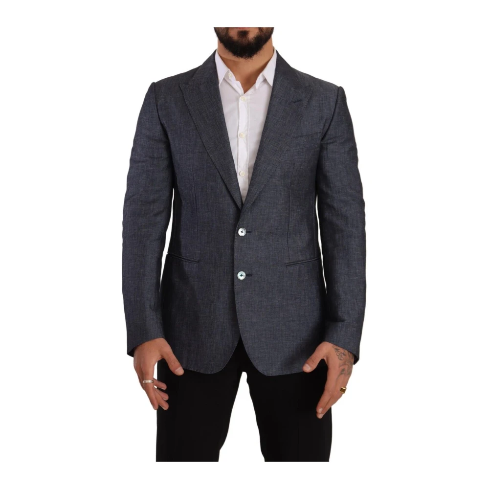 Dolce & Gabbana Men's Blue Elegant Slim Fit Blazer - Blazers - M - Jackets