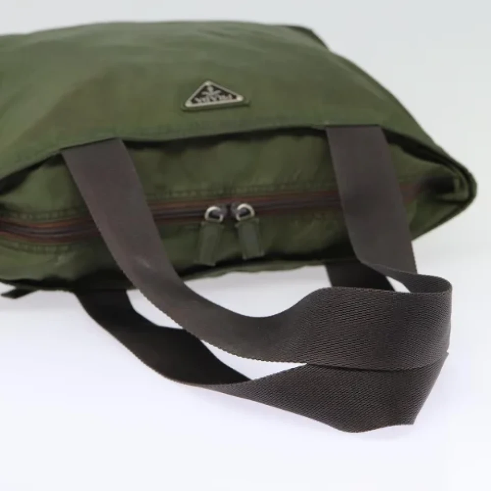 Prada Vintage Pre-owned Fabric totes Green Dames