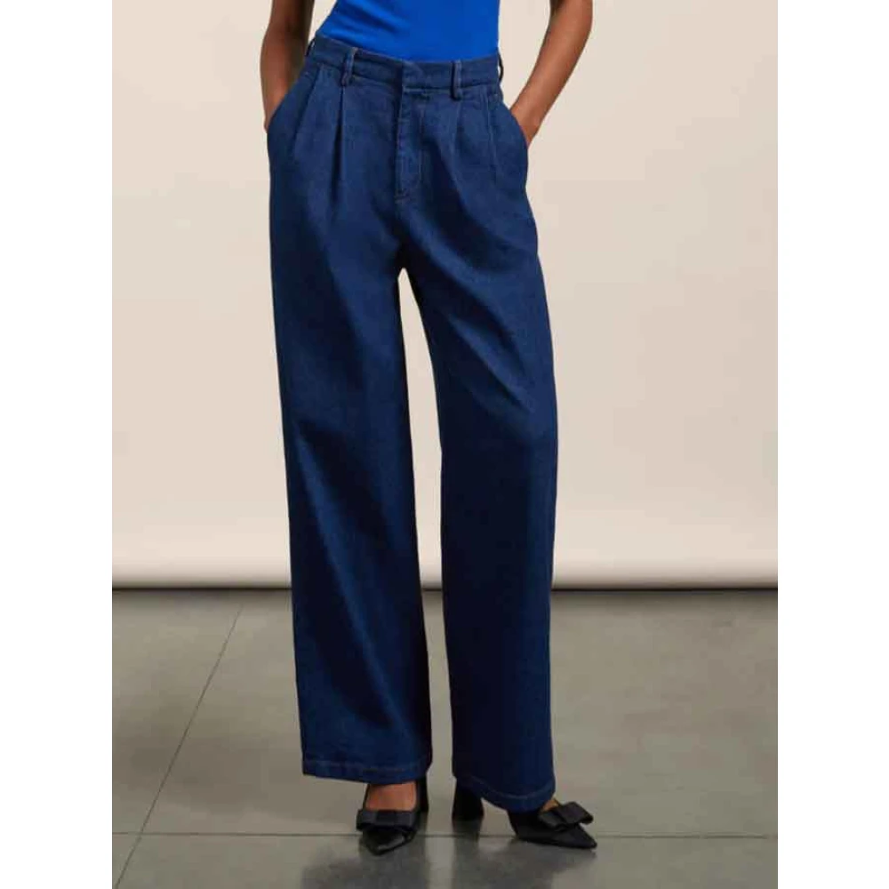 Pence 1979 Navy Audrey Chino Broek Blue Dames