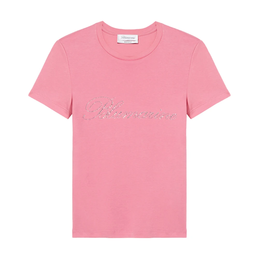 Blumarine Bubblegum Logo T-Shirt Pink Dames